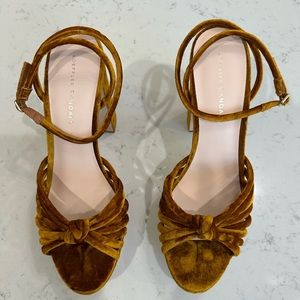 Never worn Loeffler Randall Rivka Platform Sandal in Ochre
